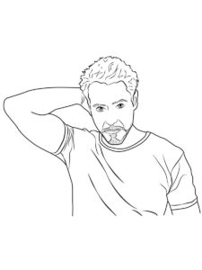 Robert Downey Jr coloring page