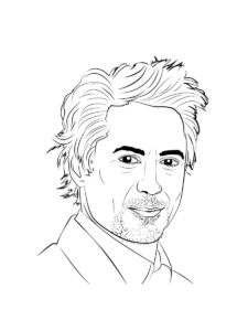 Robert Downey Jr coloring page