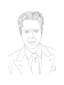 Robert Downey Jr coloring page