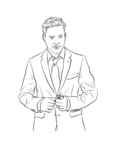 Robert Downey Jr coloring page