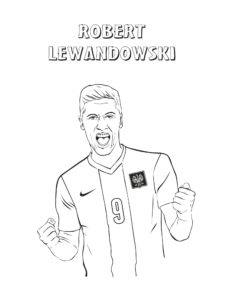 Robert Lewandowski coloring page