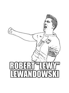 Robert Lewandowski coloring page