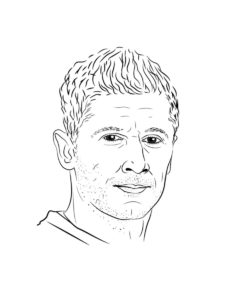 Robert Lewandowski coloring page