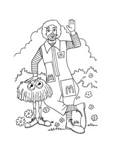 Ronald McDonald coloring page