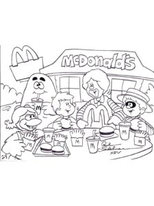 Ronald McDonald coloring page