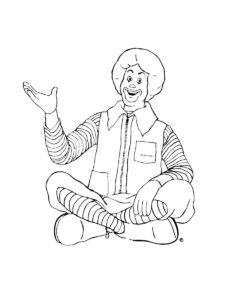 Ronald McDonald coloring page