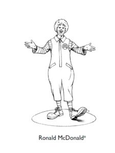 Ronald McDonald coloring page