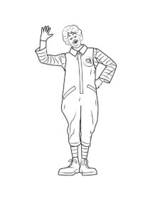 Ronald McDonald coloring page