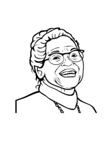 Rosa Parks coloring page