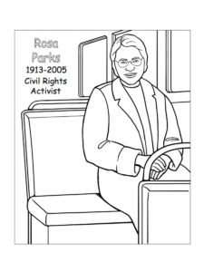 Rosa Parks coloring page