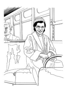 Rosa Parks coloring page