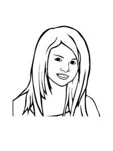 Selena Gomez coloring page