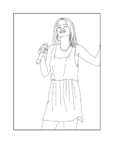 Selena Gomez coloring page