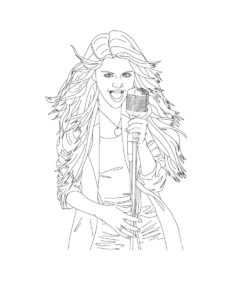 Selena Gomez coloring page