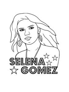 Selena Gomez coloring page