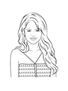 Selena Gomez coloring page