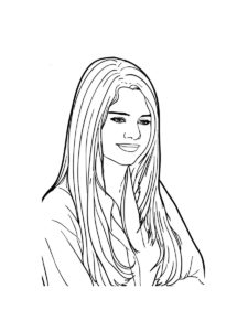 Selena Gomez coloring page