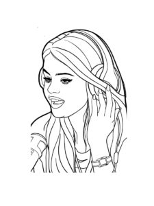 Selena Gomez coloring page