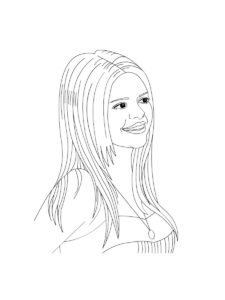 Selena Gomez coloring page