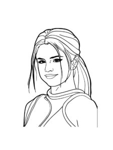 Selena Gomez coloring page