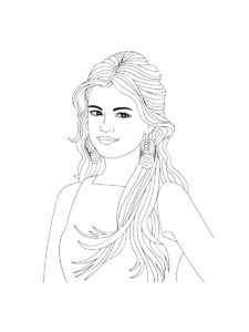 Selena Gomez coloring page