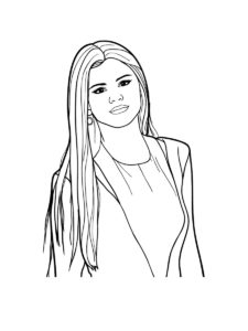 Selena Gomez coloring page