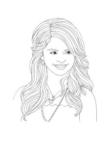 Selena Gomez coloring page