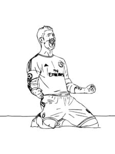 Sergio Ramos coloring page