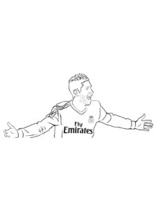 Sergio Ramos coloring page