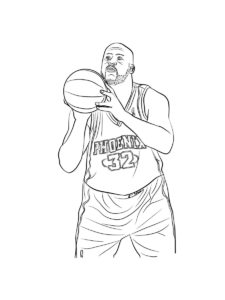 Shaquille O’Neal coloring page