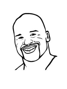 Shaquille O’Neal coloring page