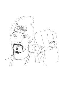 Snoop Dogg coloring page