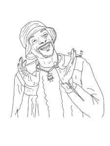 Snoop Dogg coloring page