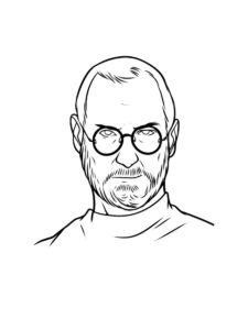 Steve Jobs coloring page