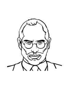 Steve Jobs coloring page