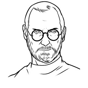 Steve Jobs coloring pages