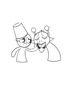 Brud and Simon coloring page