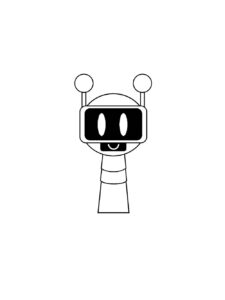 Fun Bot coloring page