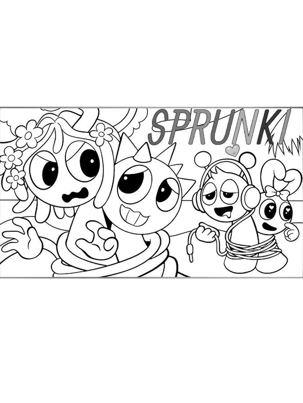 Sprunki Incredibox coloring pages - Incredibox Sprunki Coloring Pages 7 
