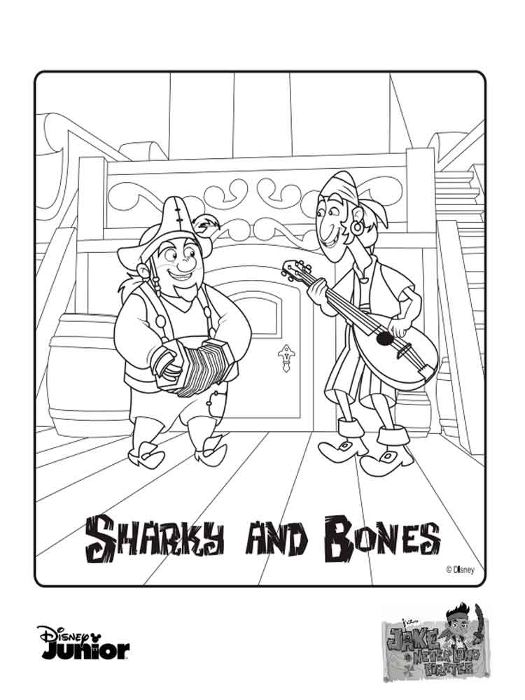 Sharky and Bones coloring page