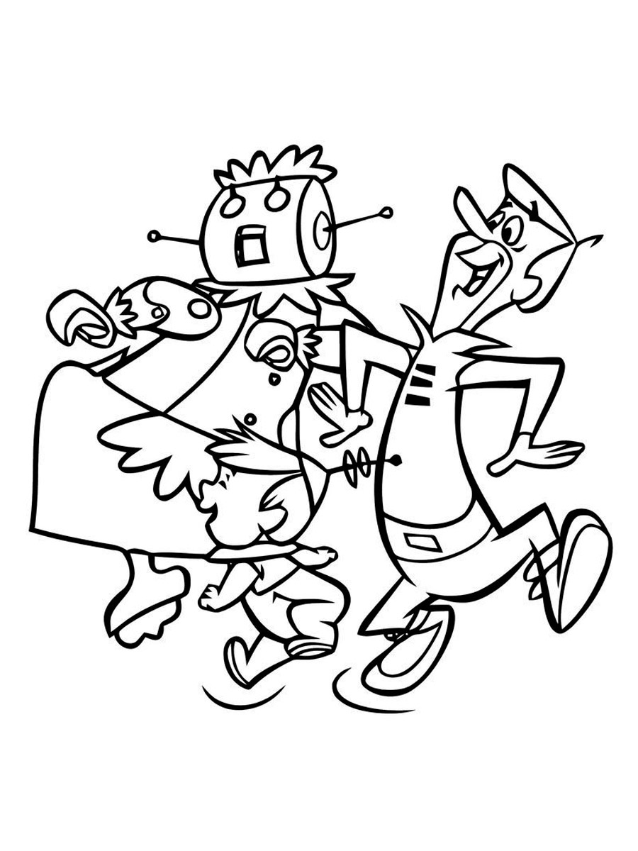 George, Rosey and Elroy coloring page