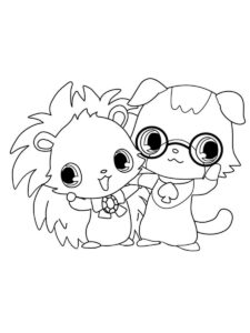 Alex and Brownie coloring page