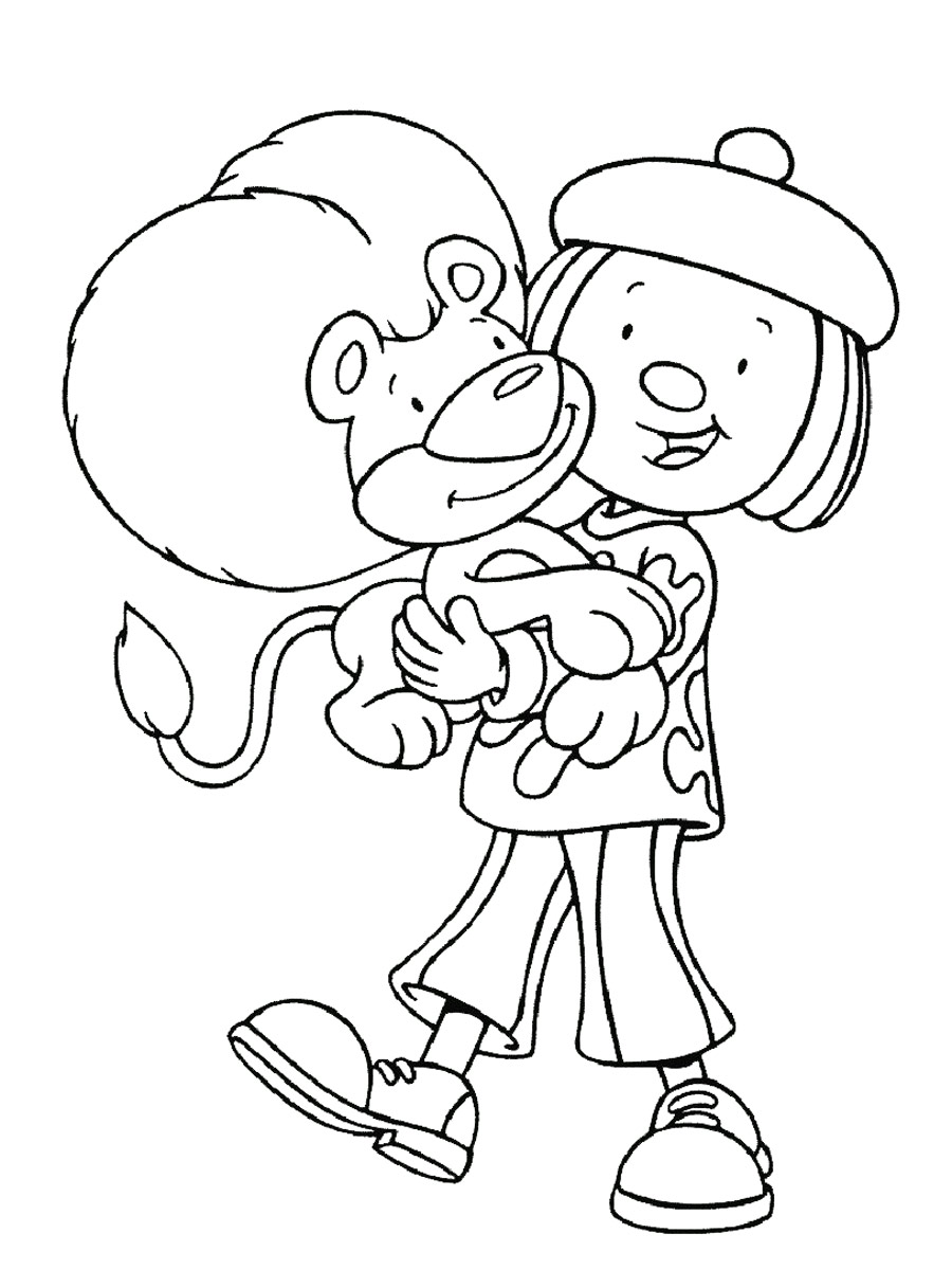 Jojo with Goliath coloring page
