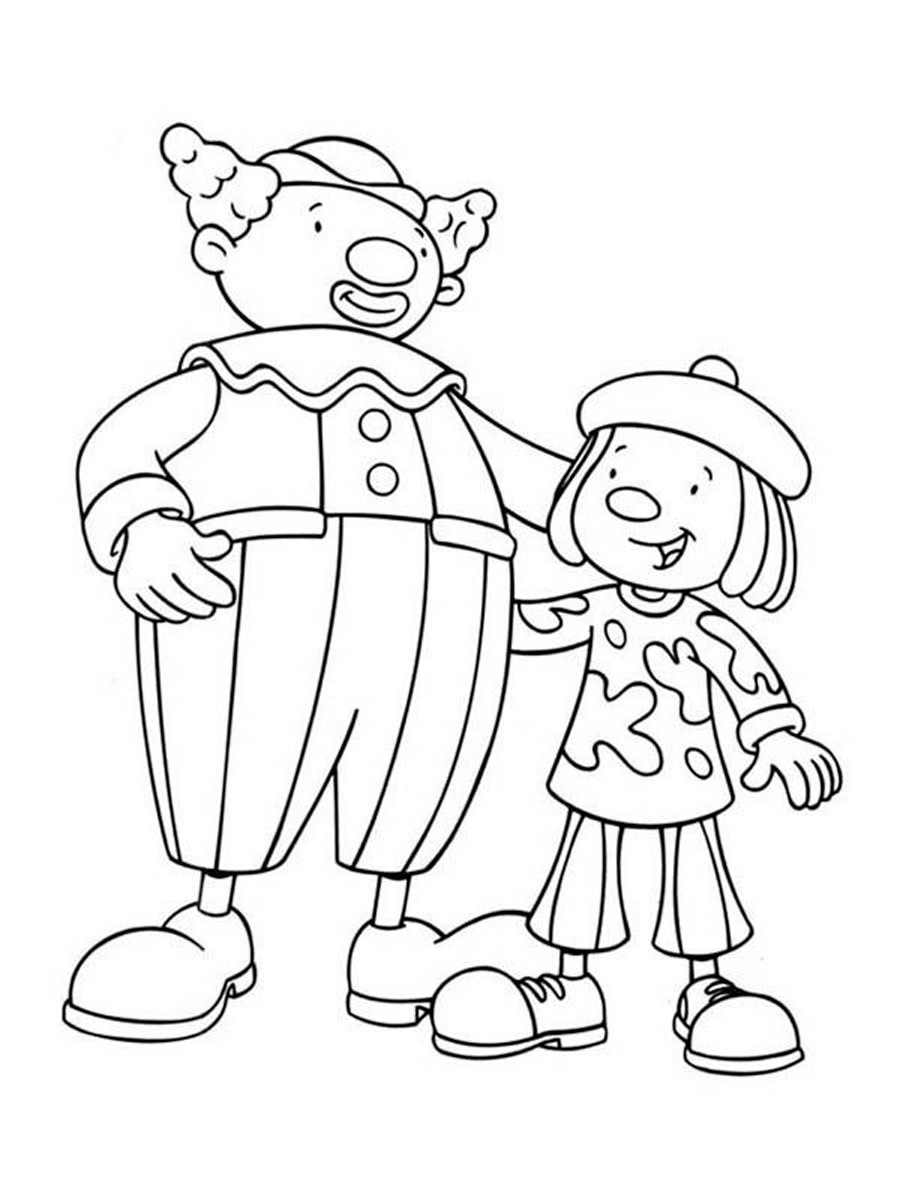 Jojo and Mr. Tickle coloring page