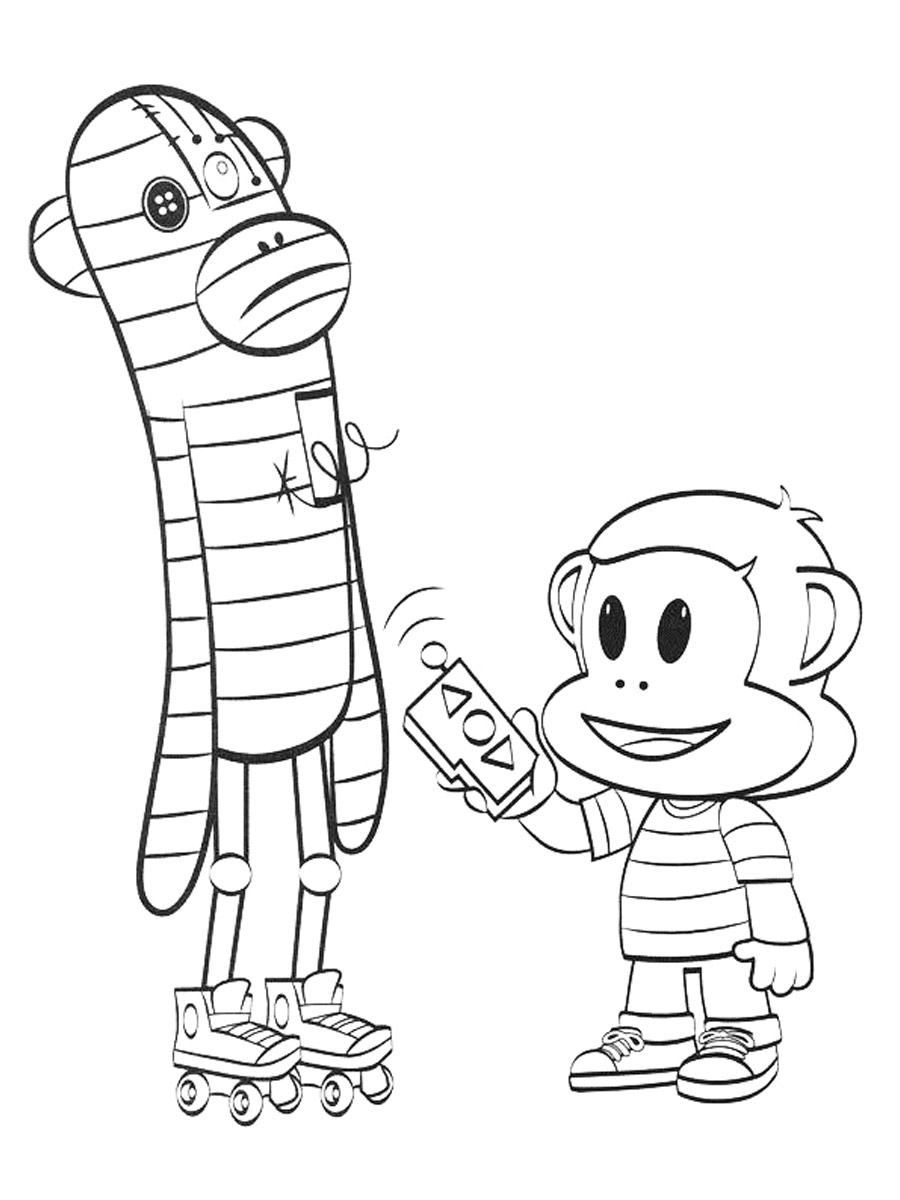 Julius and Rock Sock coloring page