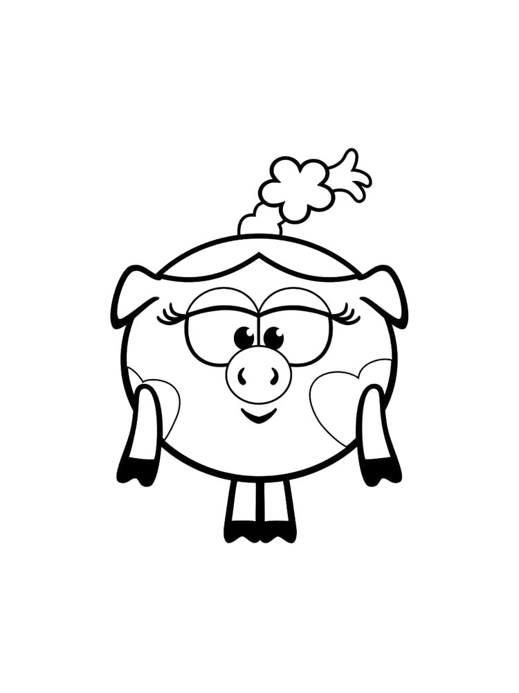 Pig RosaRiki coloring page