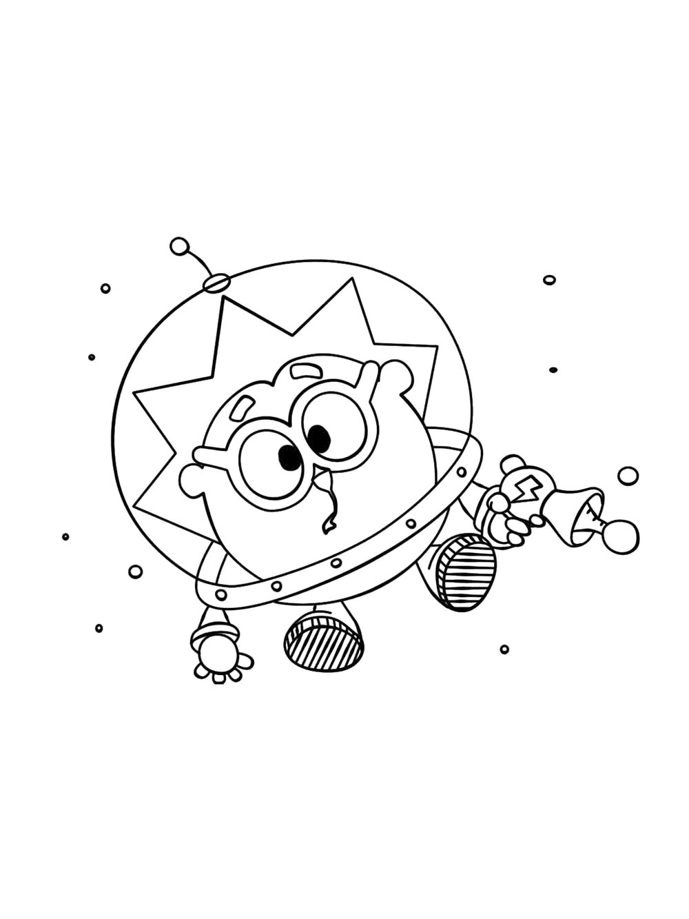 Chico astronaut coloring page