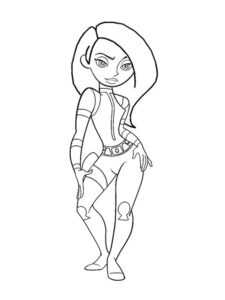 Cool Kim Possible coloring page