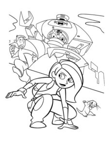 Cartoon Kim Possible coloring page