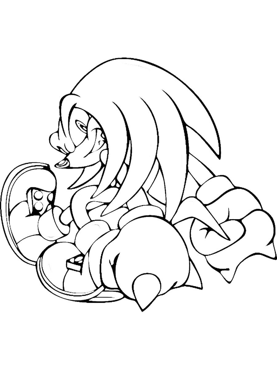 Knuckles 14 coloring page